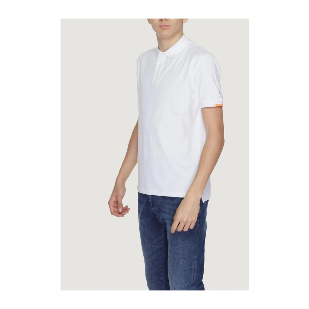 Suns Katoenen Polo Shirt Lente Zomer Collectie White Heren