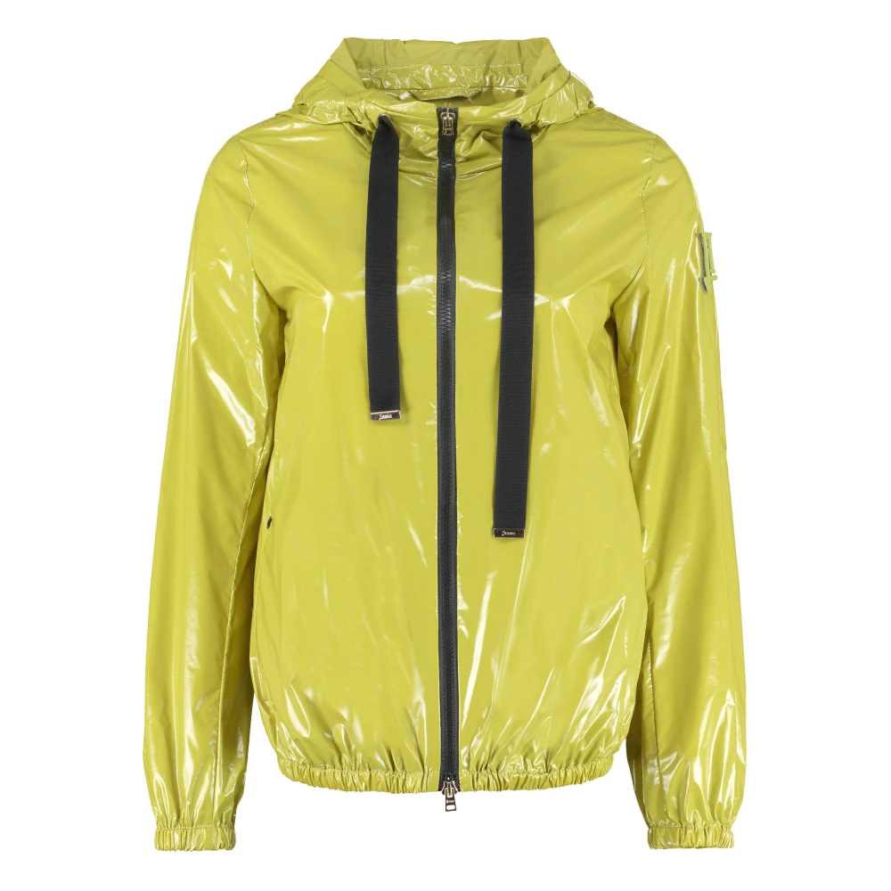 Herno Hooded Technische Stof Jas Green Dames
