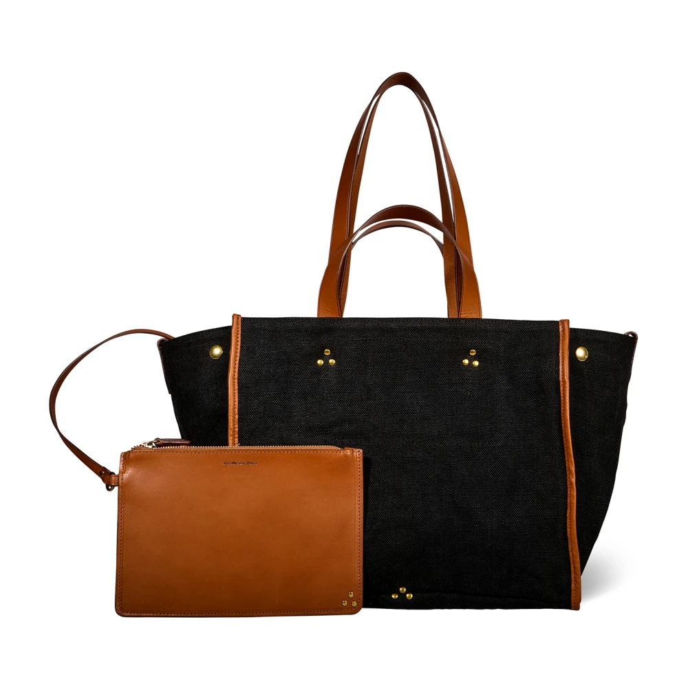 Jérôme Dreyfuss Zwarte Leren Tote Tas Organizer Black Dames