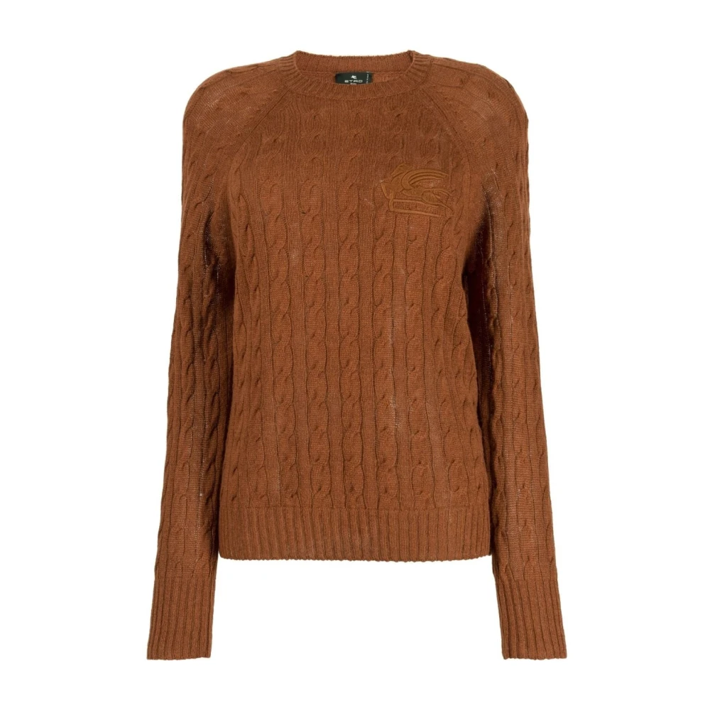Etro Women's Brown Round-Neck Knitwear