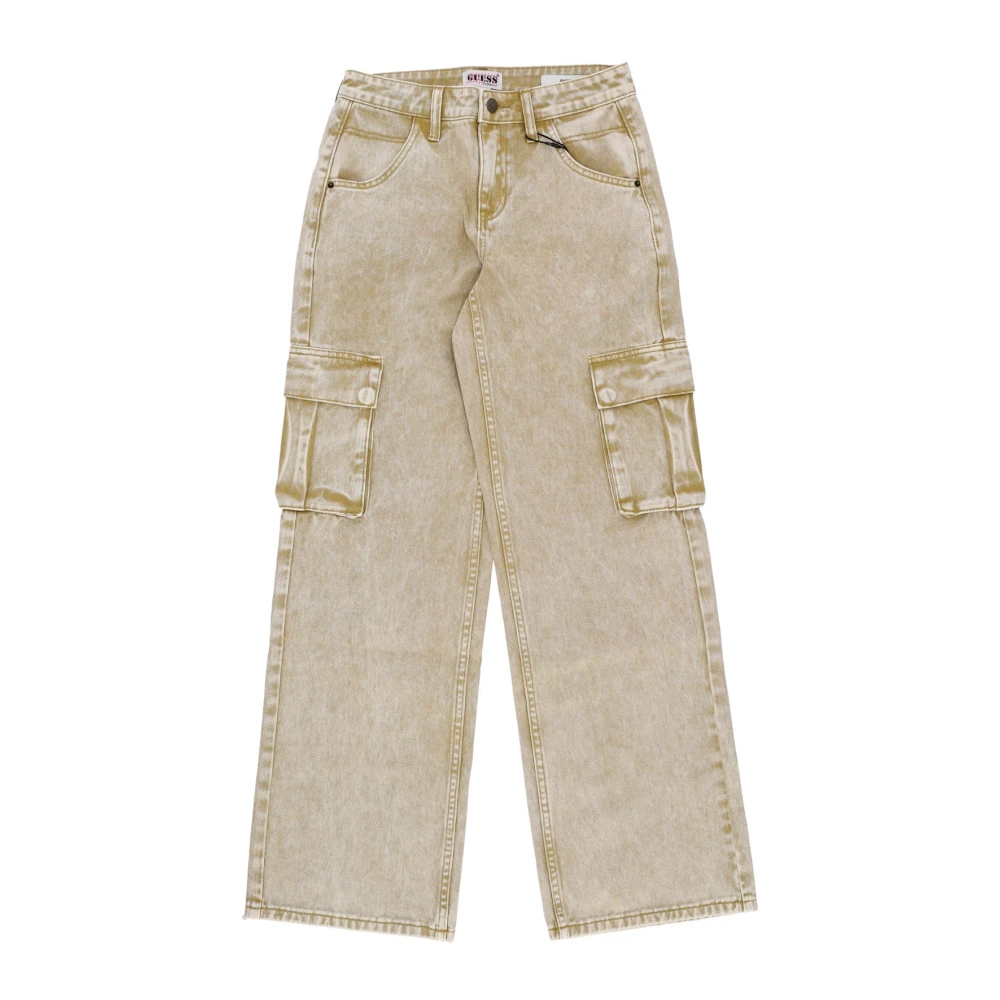 Guess Women's White Cargo Wide Leg Jeans - Wide Jeans - W27 - Jeans