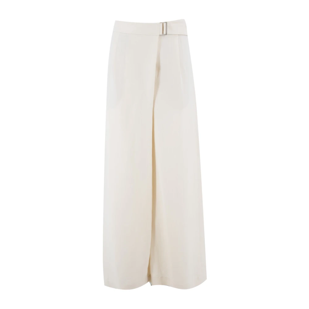 Brunello Cucinelli Women's Beige Sartorial Wrap Trousers