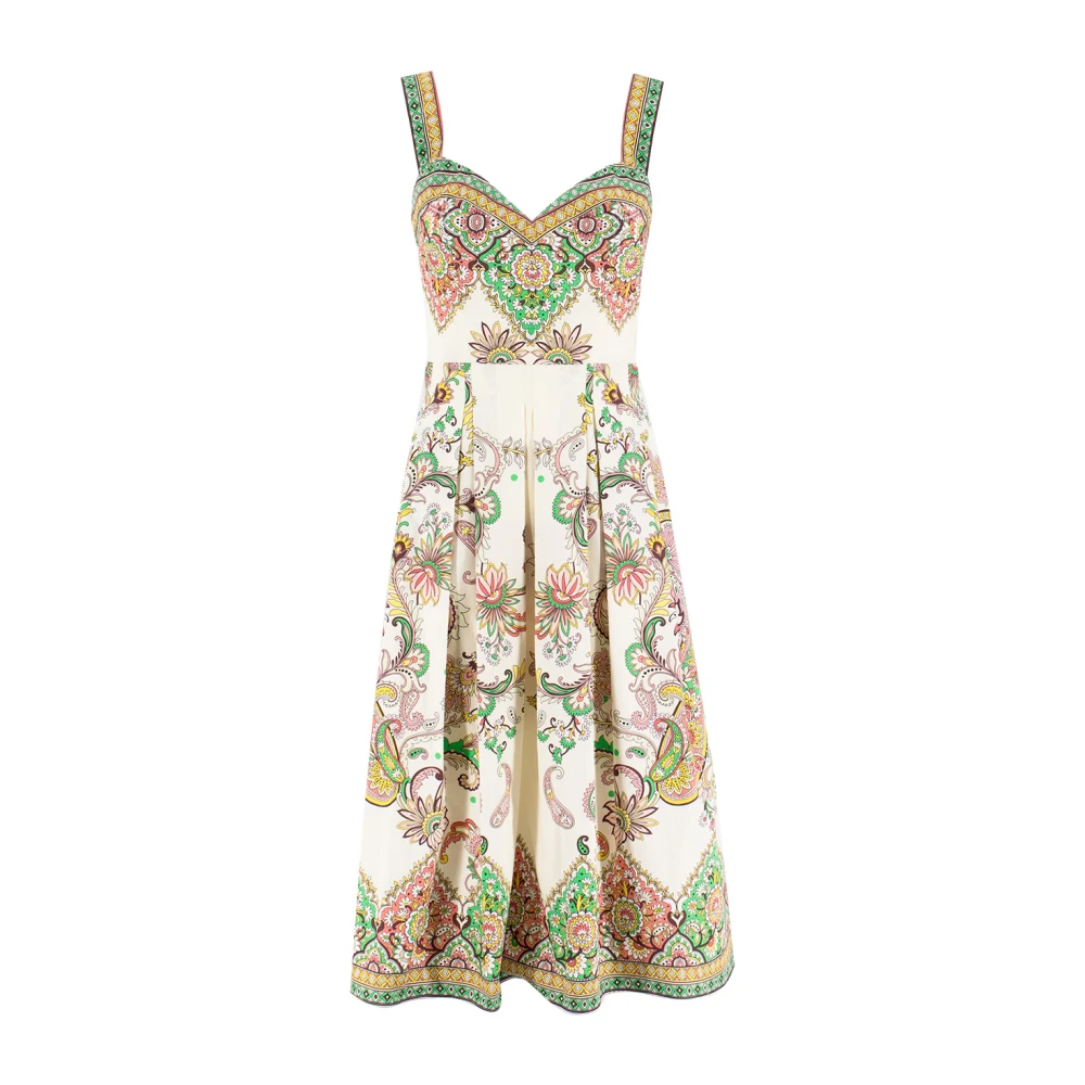 ETRO Mouwloze Midi Jurk met Paisley Print Multicolor Dames