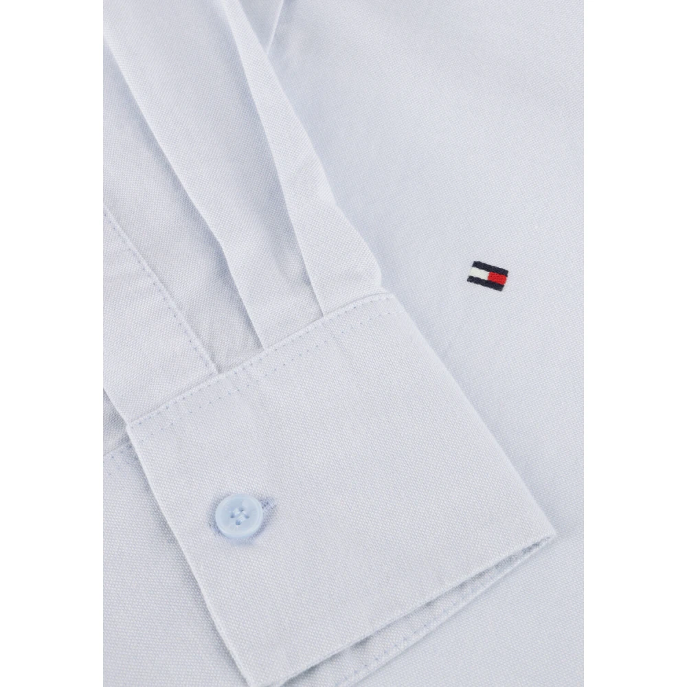 Tommy Hilfiger Lichtblauwe Oxford Katoenen Regular Shirt Blue Dames