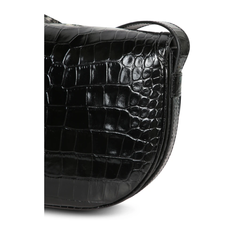 Tom Ford Zwarte Krokodillenleren Crossbody Tas Black Dames