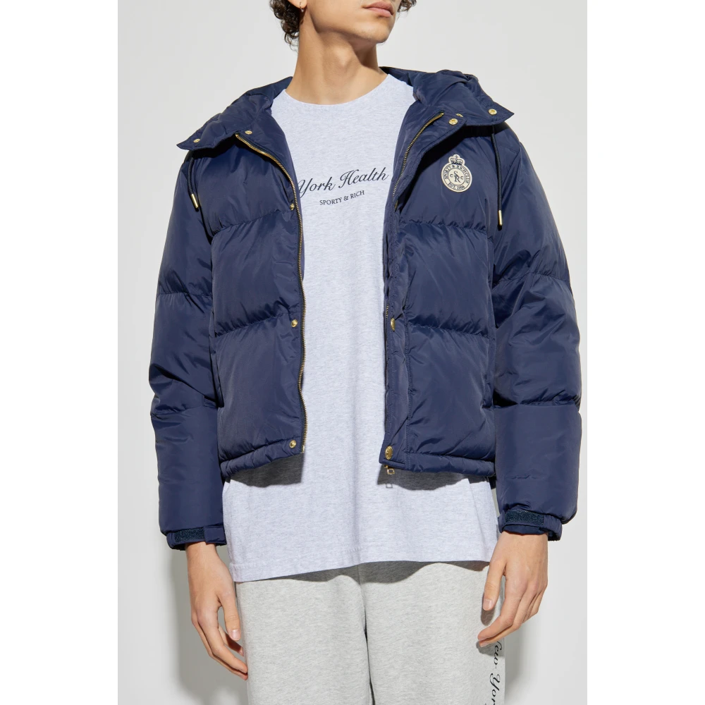 Sporty & Rich Pufferjack van de Countryside-collectie Blue Unisex