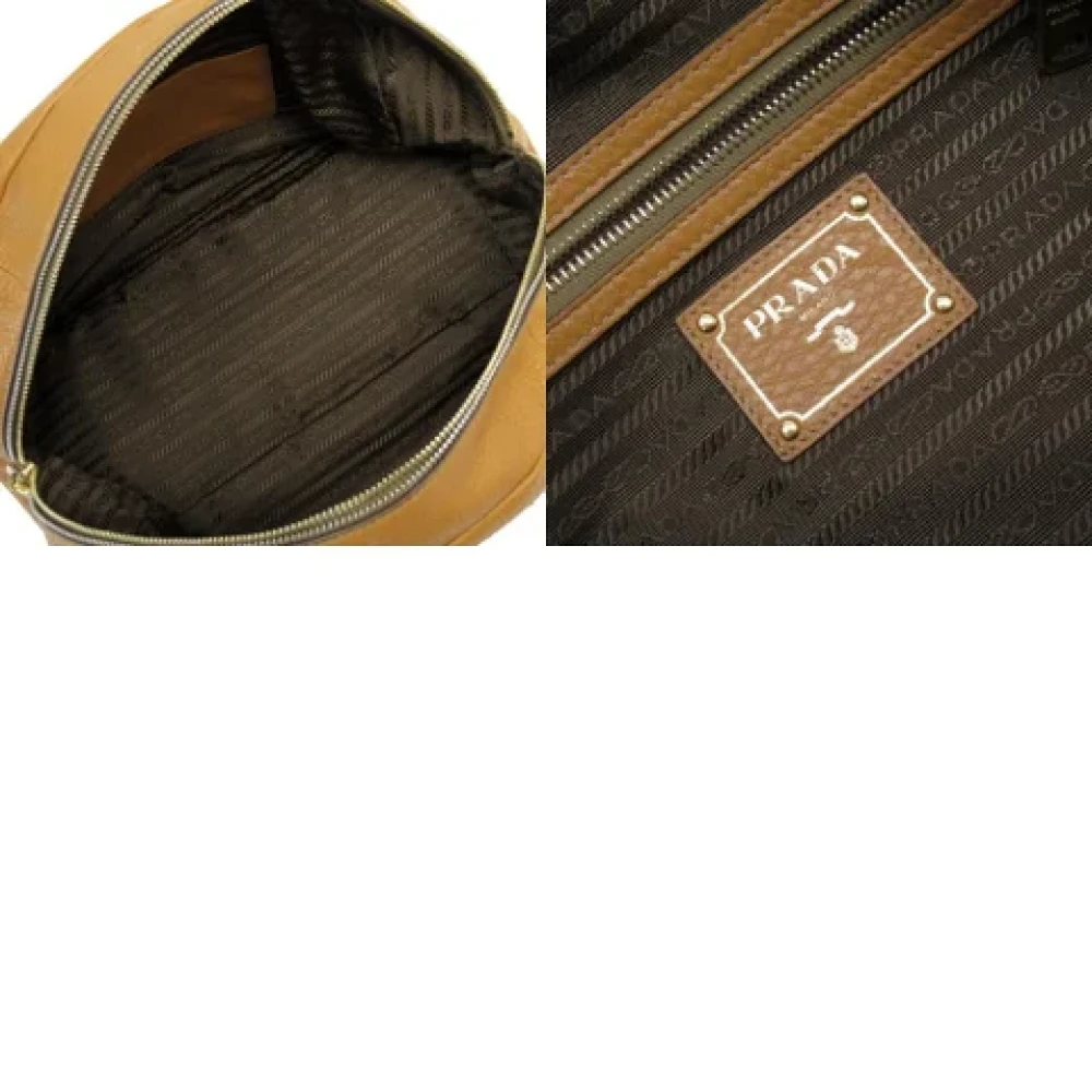 Prada Vintage Pre-owned Leather prada-bags Brown Dames