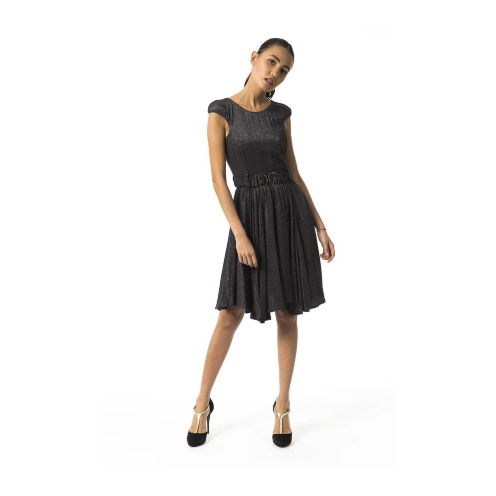 Byblos Elegante Glitter A-Lijn Feestjurk Black Dames