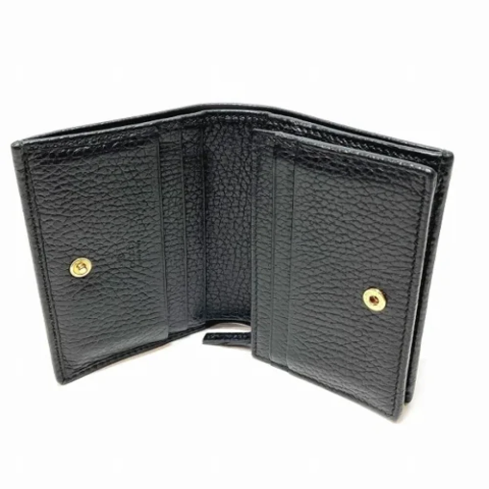 Gucci Vintage Pre-owned Leather wallets Black Dames