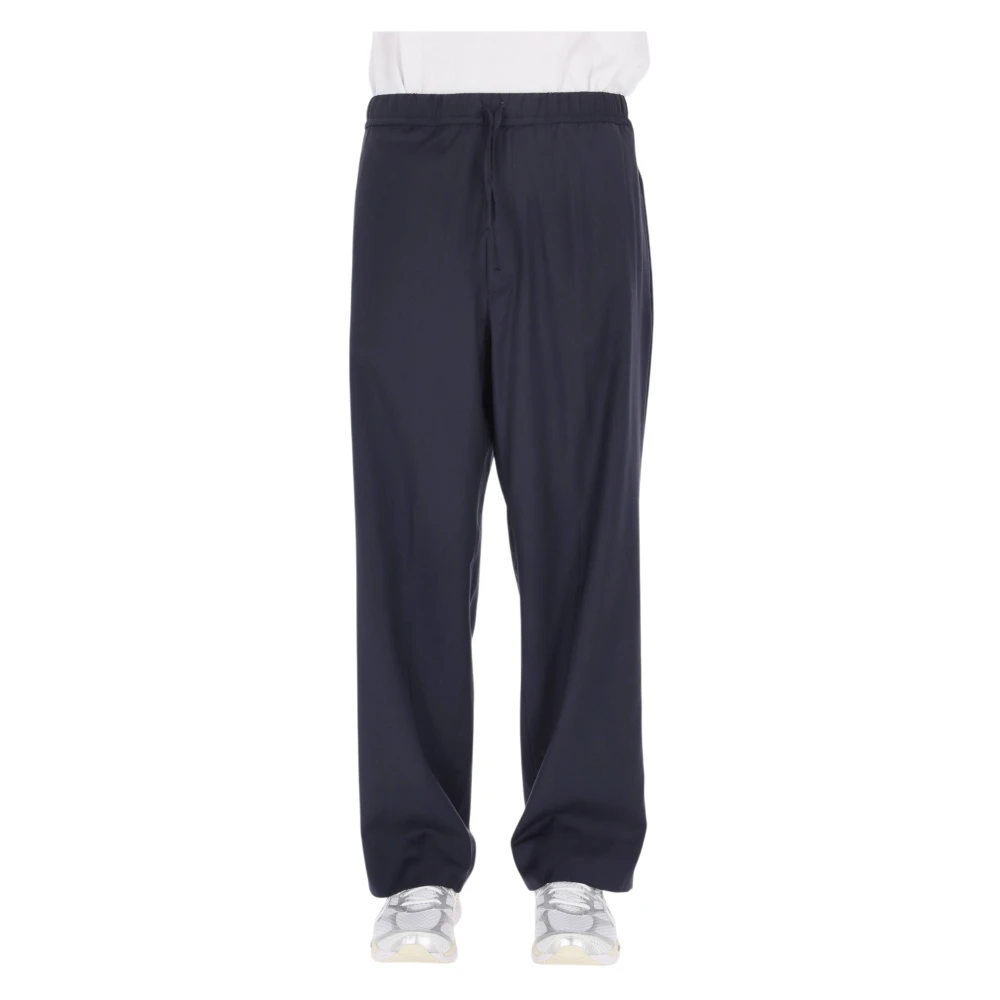 Officine Générale Blue Wide Trousers - Male - Wide Trousers - M - Trousers