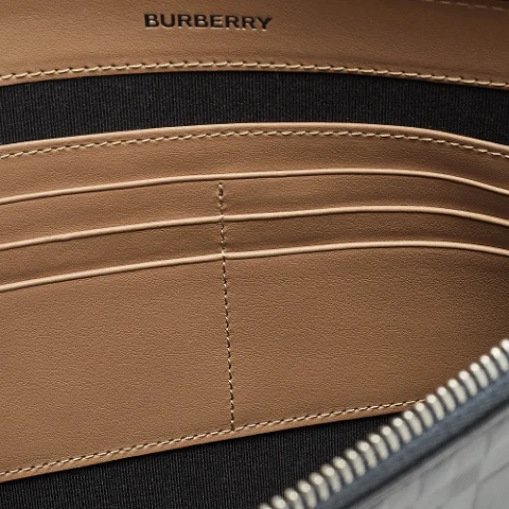 Burberry Vintage Pre-owned Leather pouches Gray Dames