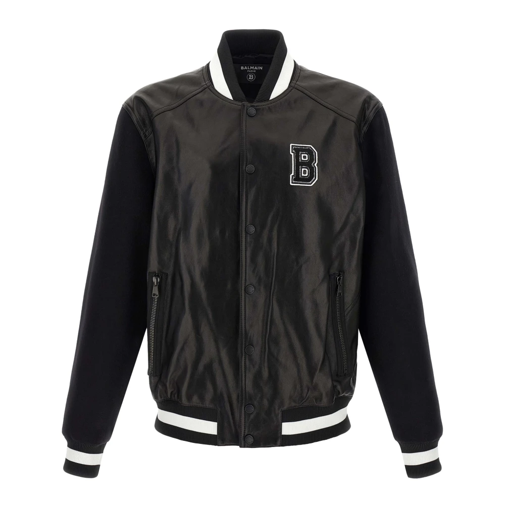 Balmain Men's Black Varsity Bomber Jacket - Bomber Jackets - M - Jackets