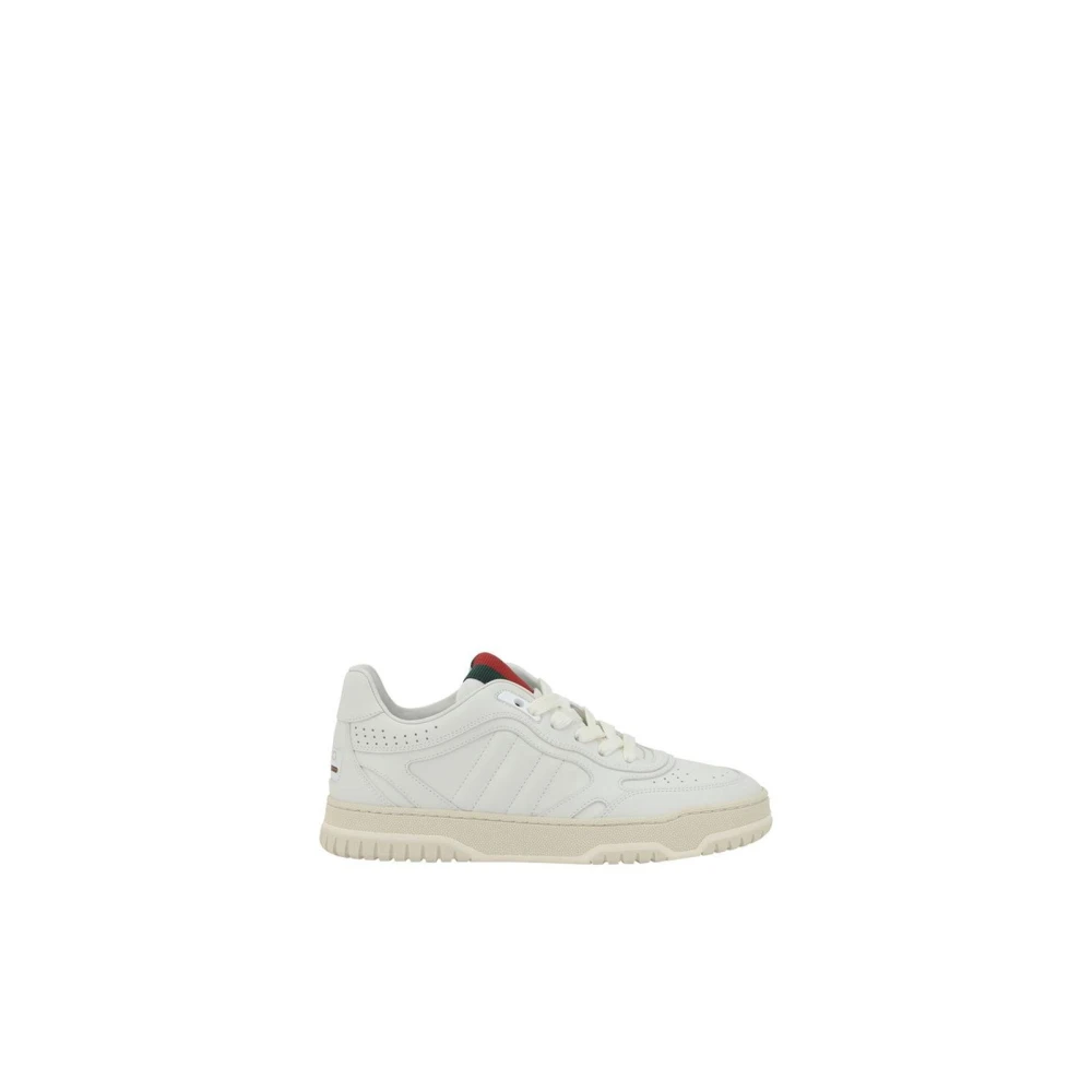 Gucci Witte Leren Tennisschoenen White Dames