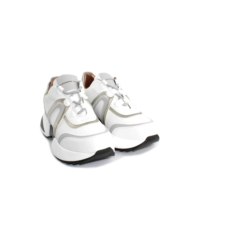 Alexander Smith Witte Zilveren Stijlvolle Sneakers White Dames