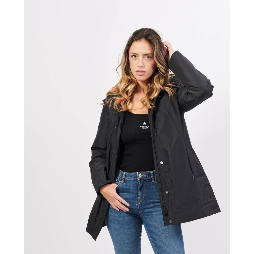 Suns Zwarte Parka met hoge prestatiekenmerken Black Dames