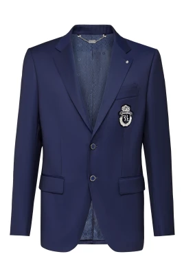 Wool Blazer Super Slim Fit Crest