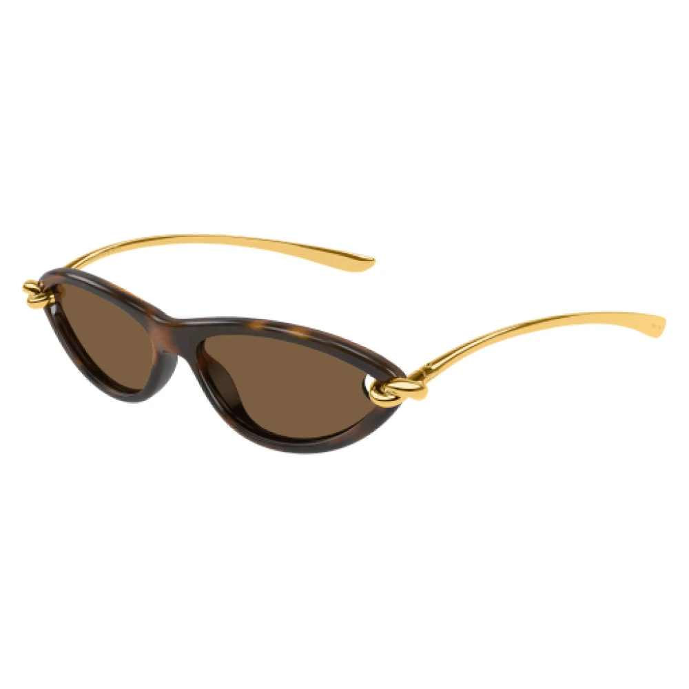 Bottega Veneta Cat Eye Solglasögon i Havana Tortoise Brown, Unisex