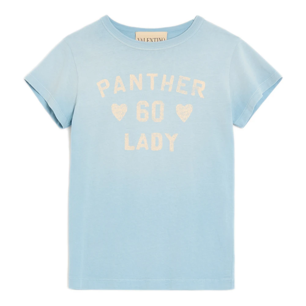 Valentino Garavani Donna Blu - T-Shirt In Cotone Stampato - Tops - S