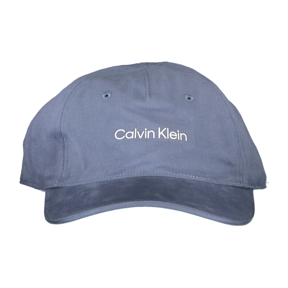 Calvin Klein Blauwe Heren Visor Pet met Logo Print Blue Unisex