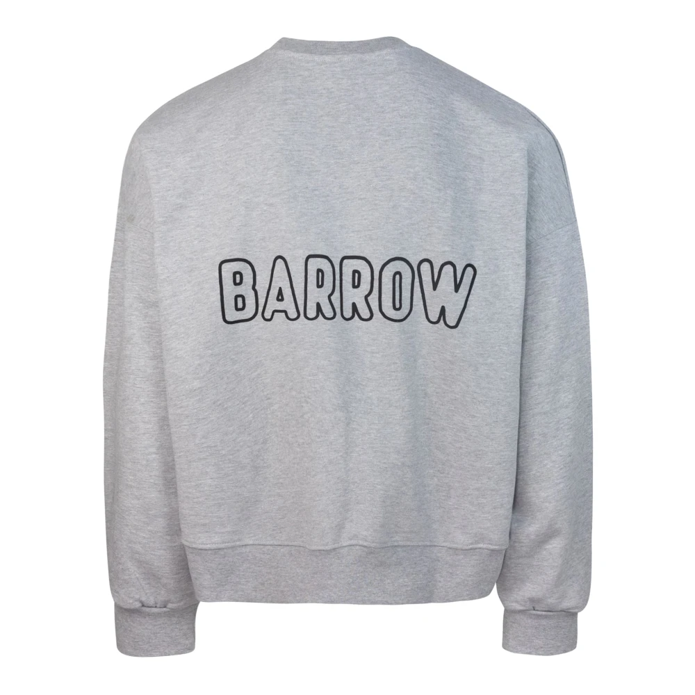 Barrow Grijze trui met Flock Print Gray Dames