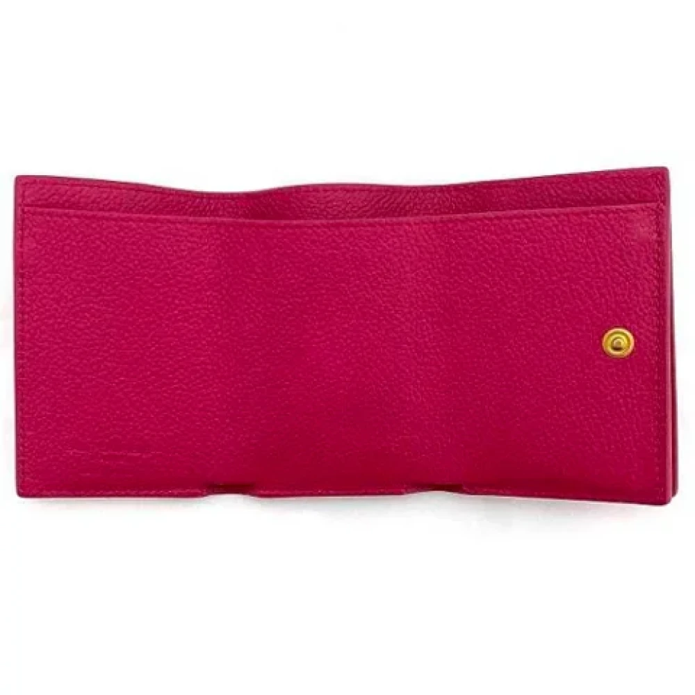 Saint Laurent Vintage Pre-owned Leather wallets Pink Dames