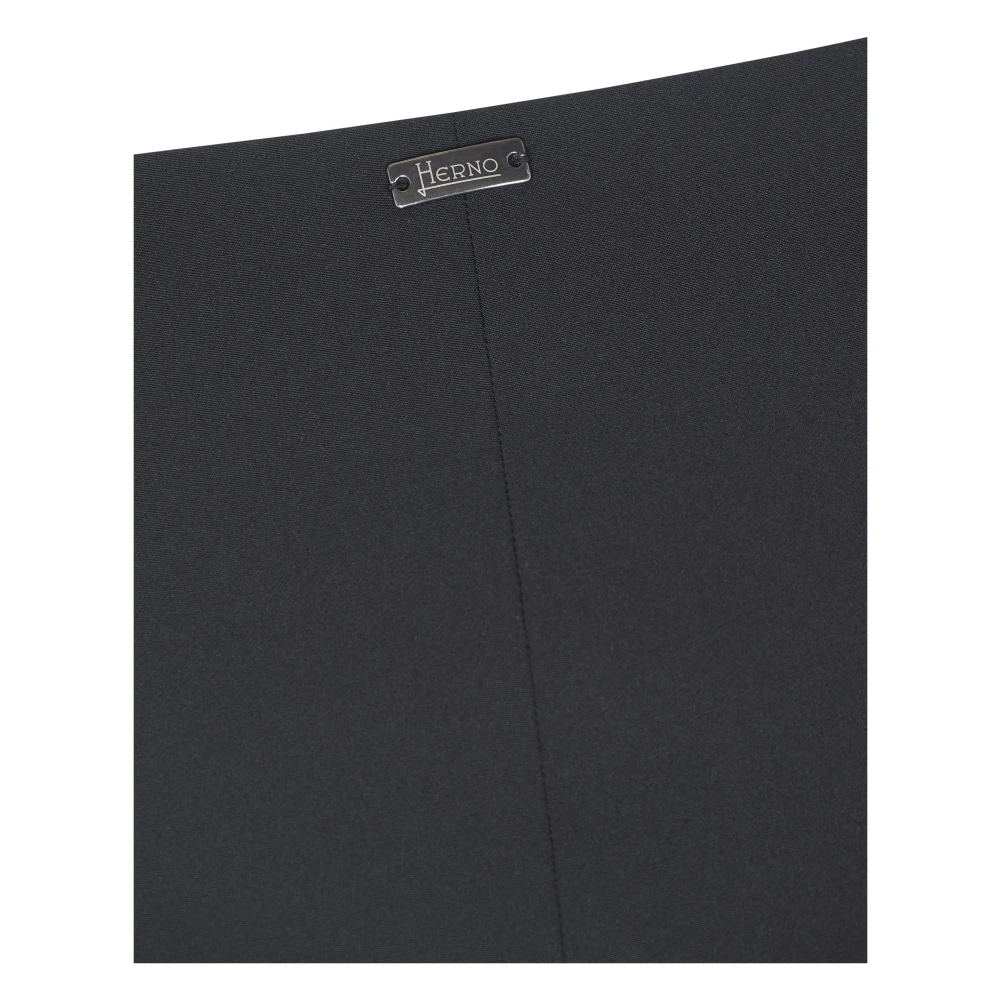Herno Mouwmloze Lange Jurk Black Dames
