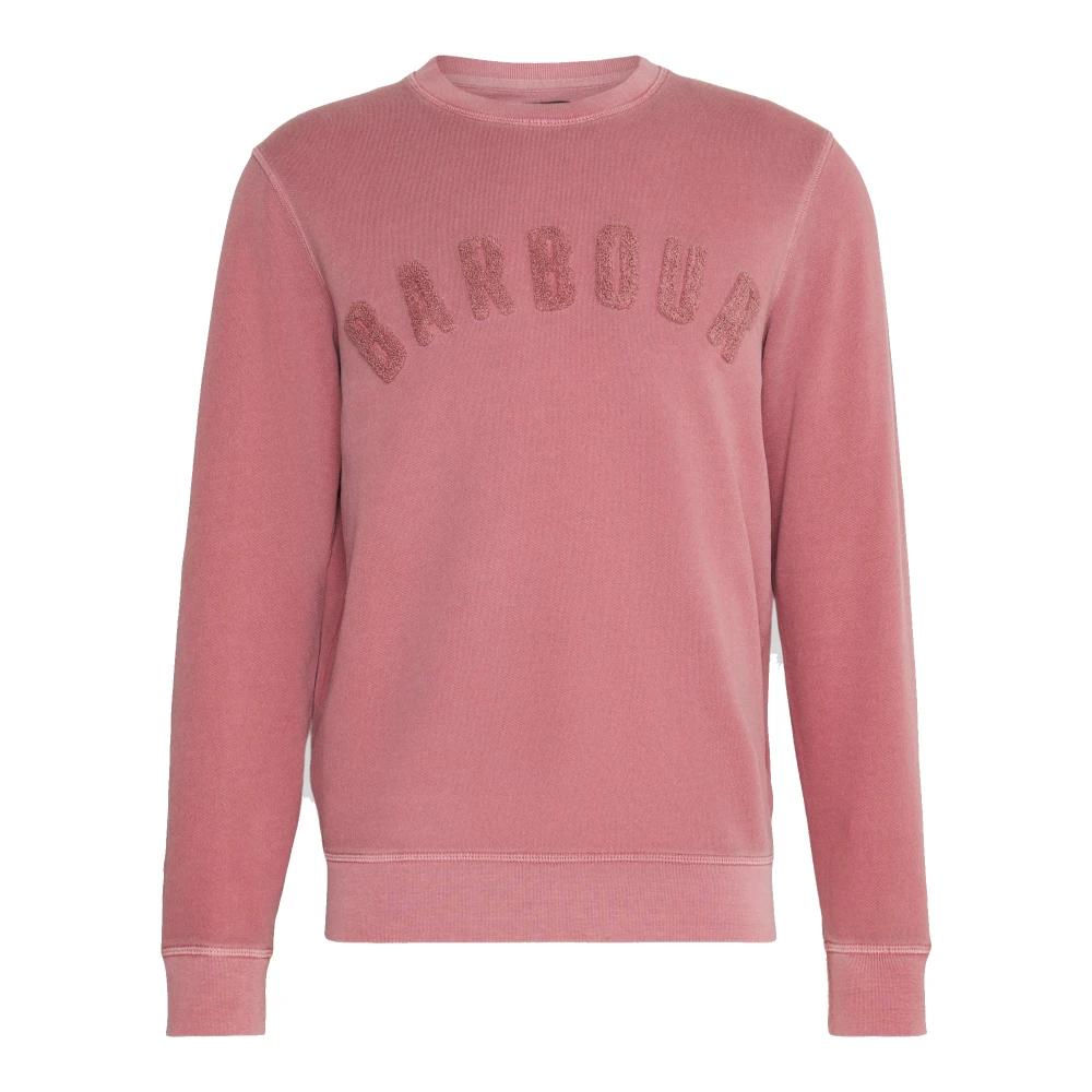 Barbour Gewassen Prep Logo Crew Neck Sweater Pink Heren