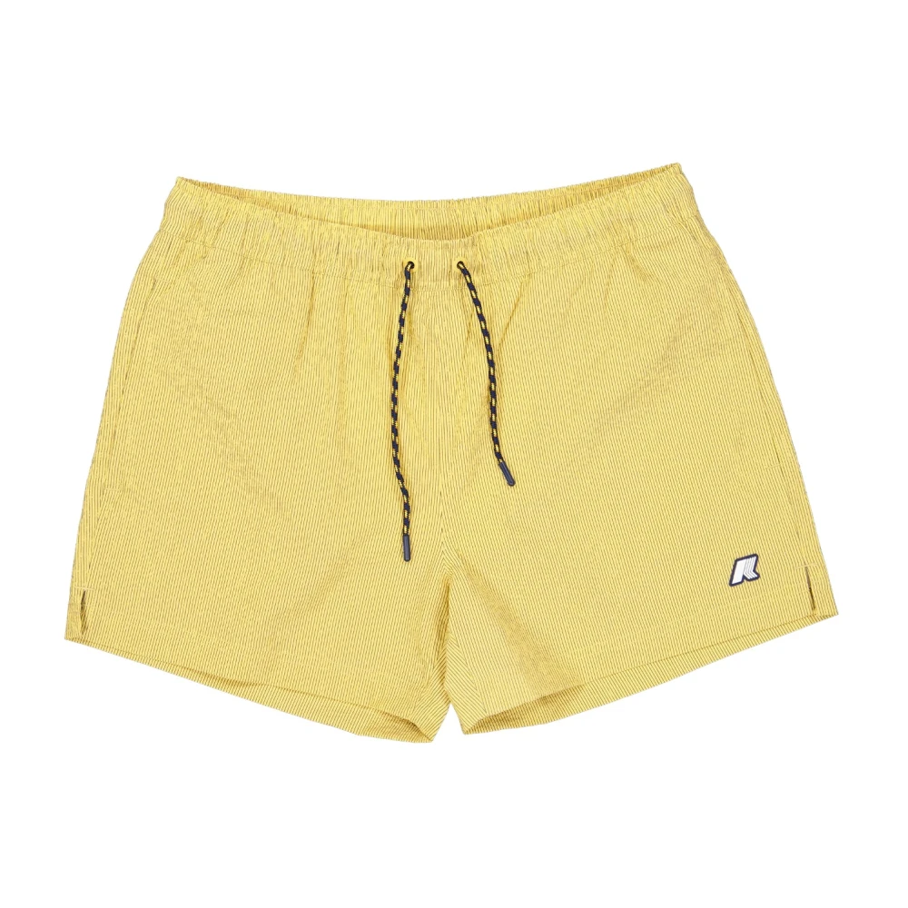 K-Way Herr Gul Badkläder L, Nylon, Loiret Badshorts