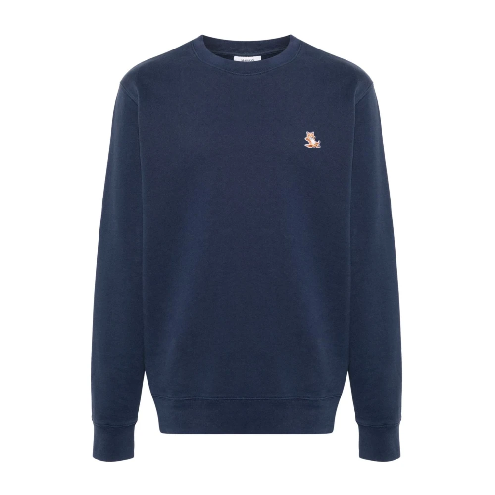 Maison Kitsuné Blauwe Sweatshirt Aw24 Herenmode Blue Heren