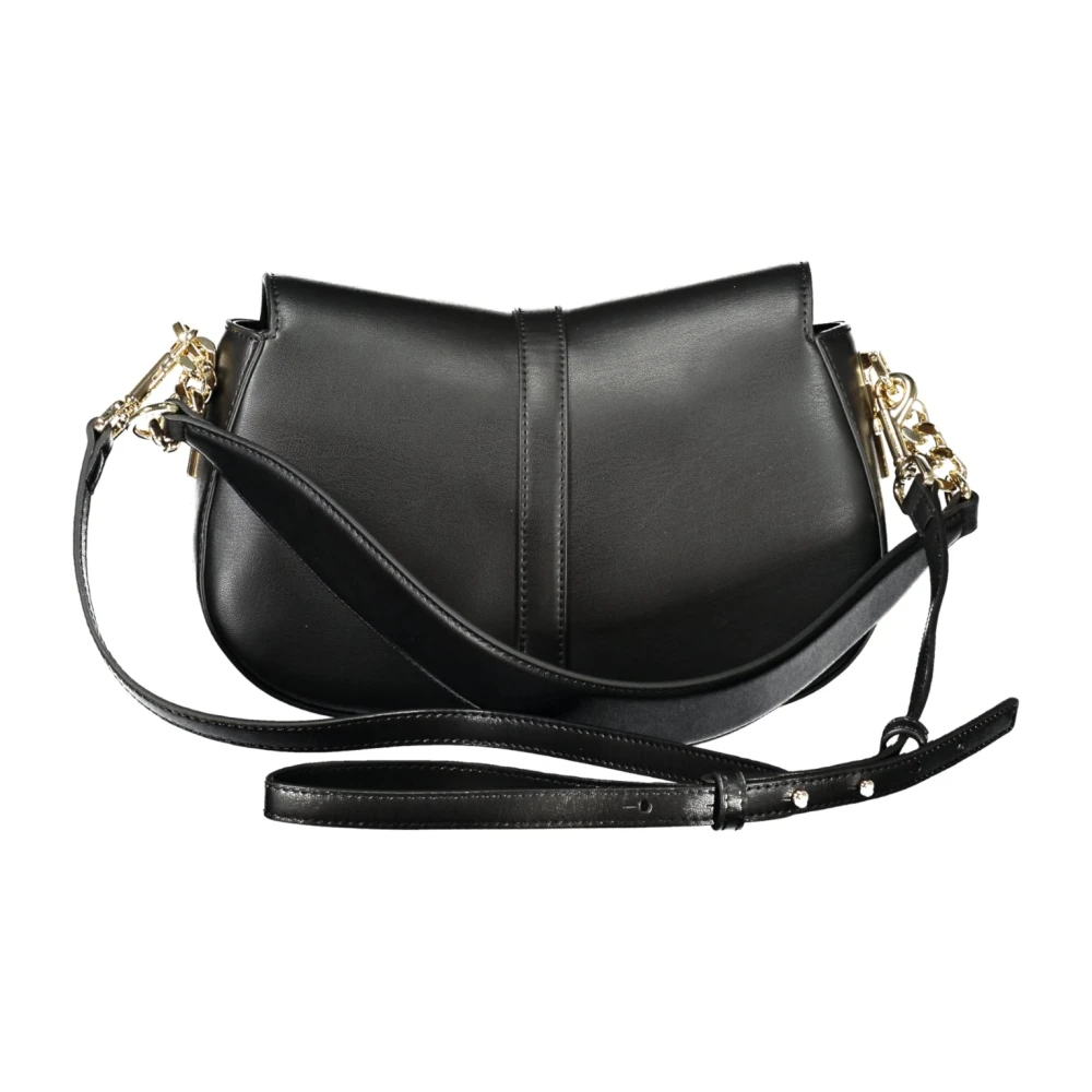 Tommy Hilfiger Zwarte Schoudertas met Verstelbare Band Black Dames