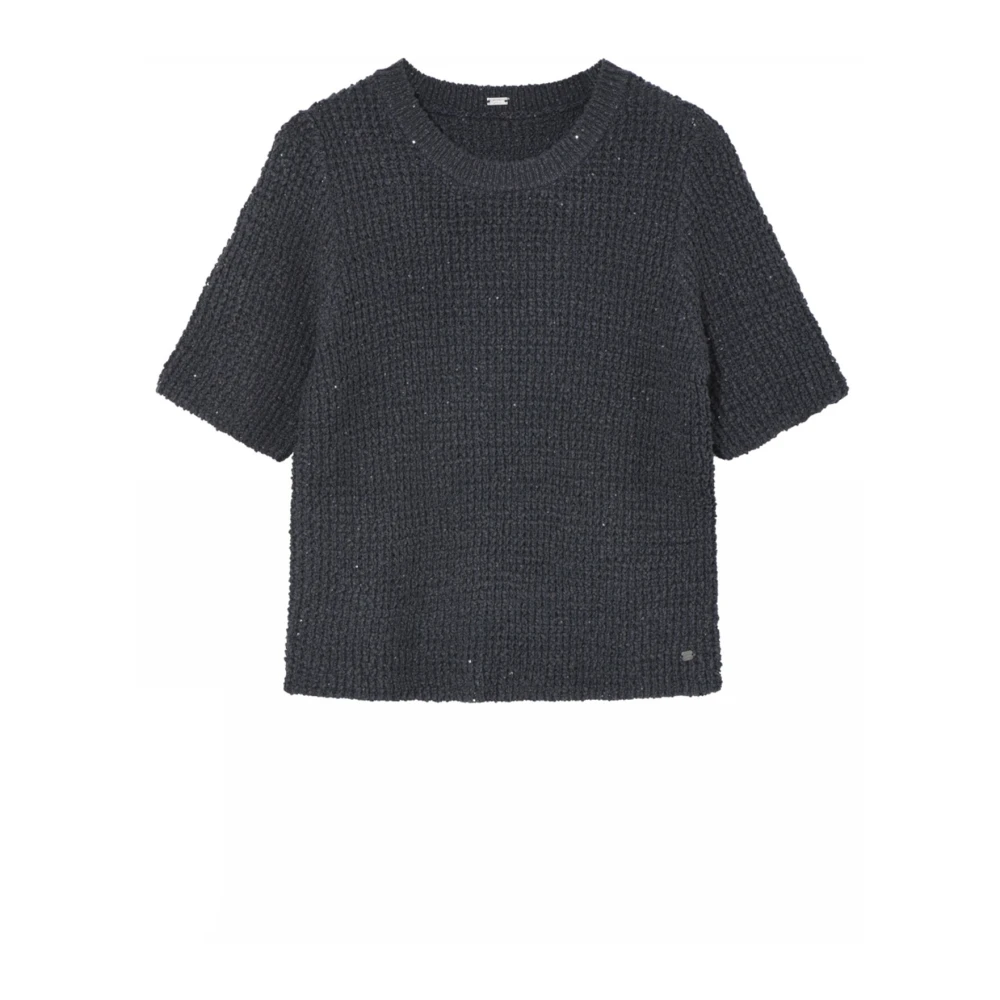 Gustav Shanne Knit T-shirt met Pailletten Black Dames
