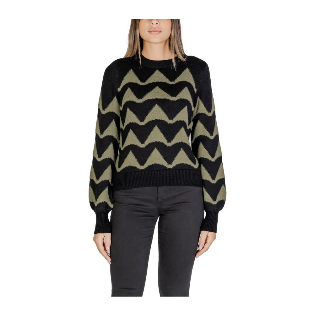 Jacqueline de Yong Gebreide Viscose Blend Trui Green Dames