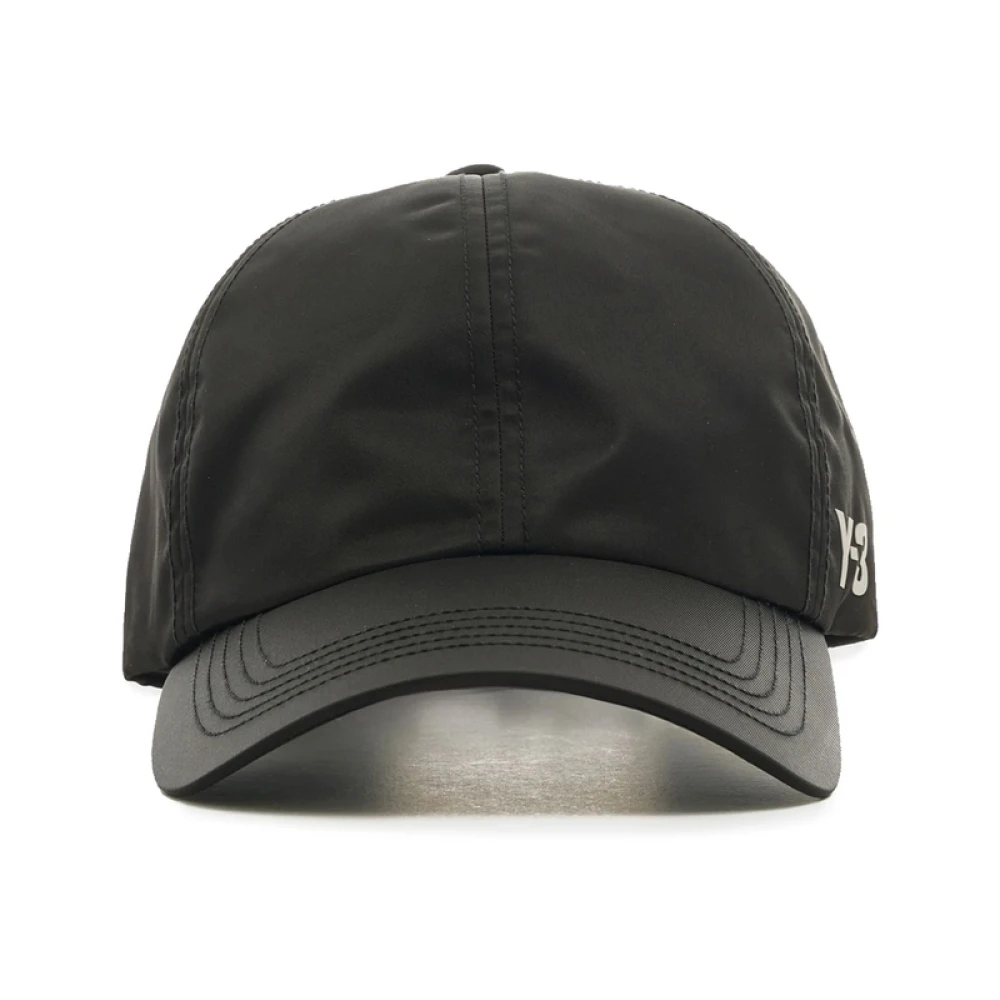 Y-3 Zwarte Verstelbare Band Gebogen Klep Pet Black Dames