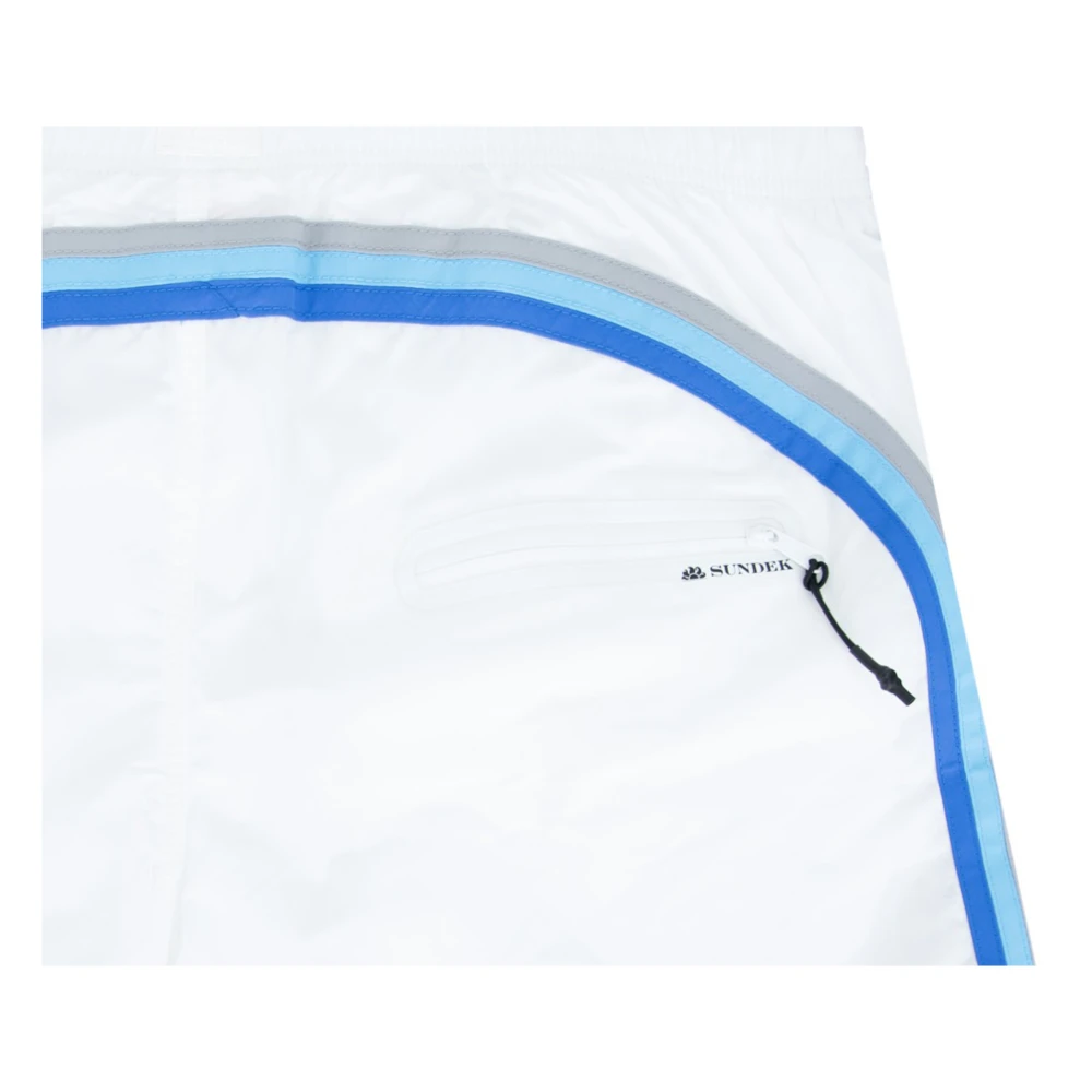 Sundek Heren Zwemshorts met Vetersluiting White Heren