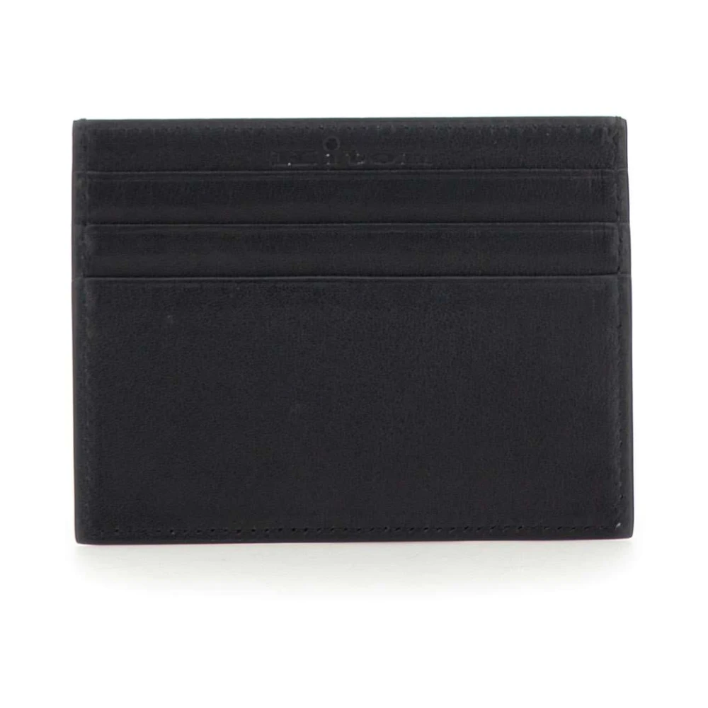 Kiton Leren Kaarthouder Zwart Multi-Compartiment Black Heren
