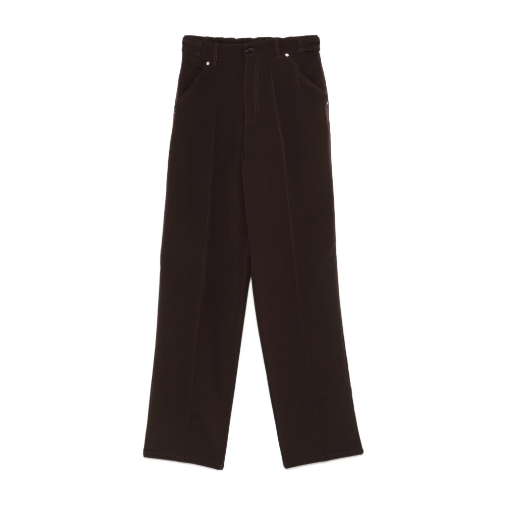 Pinko Women's Brown Trousers For - Wide Trousers - M - Trousers