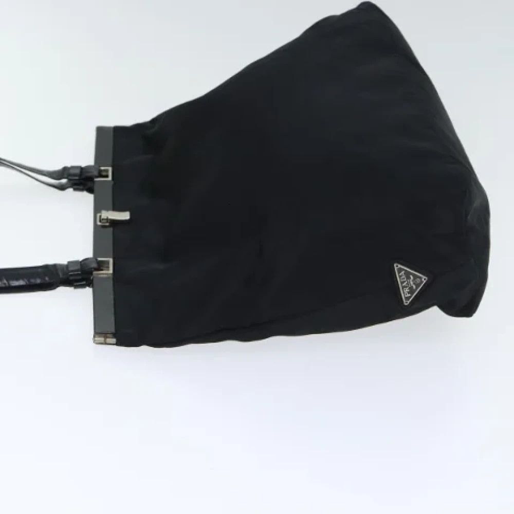 Prada Vintage Pre-owned Leather handbags Black Dames
