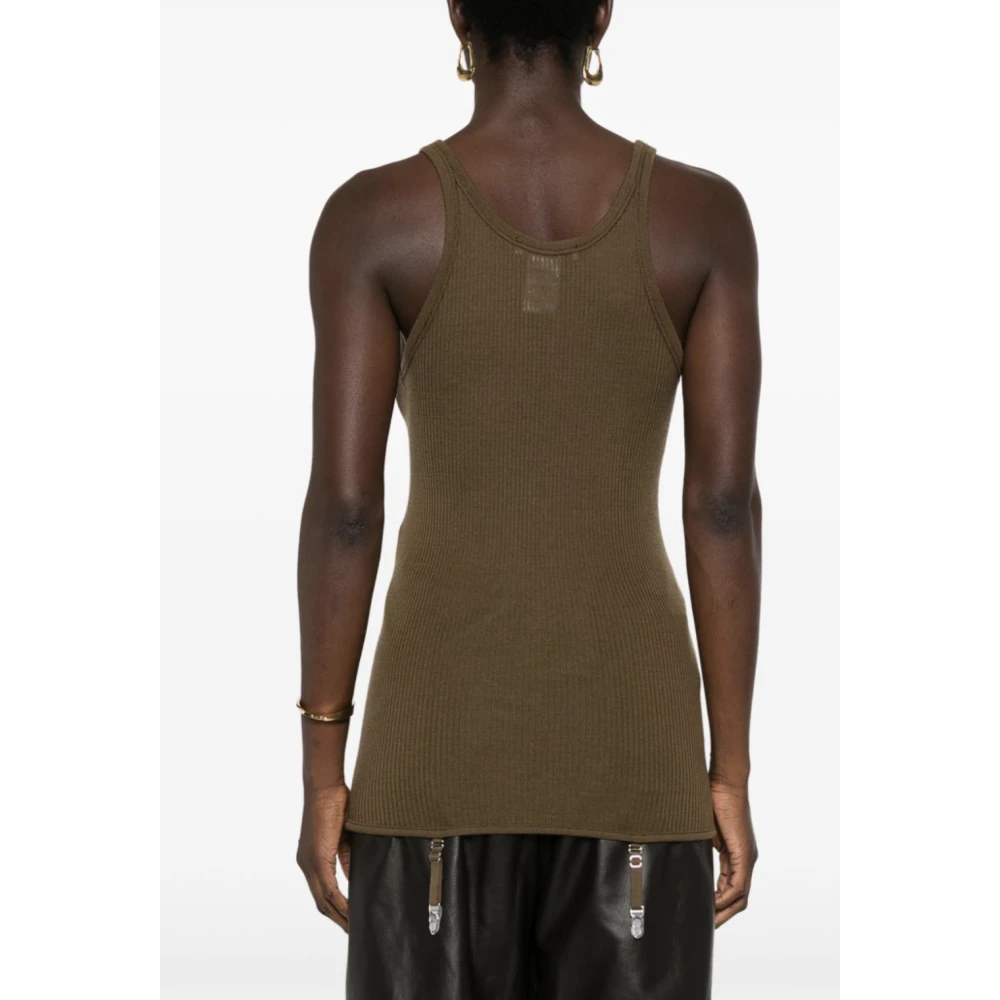 Lemaire Naadloze Tanktop met Bretels Havana Brown Dames