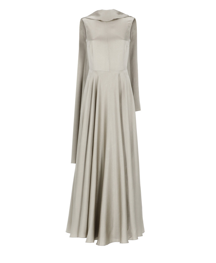 silver-sleeveless-dress-with-rear-zip