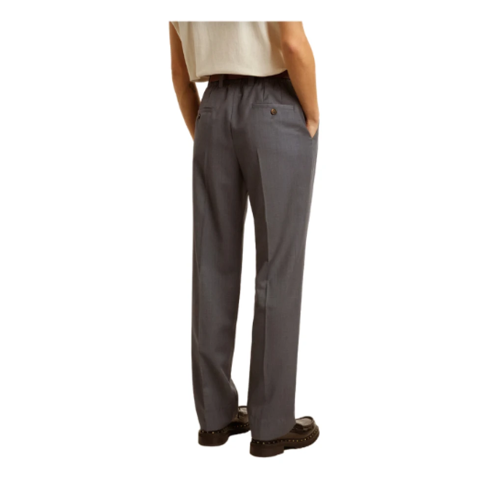 Golden Goose Suikerpapier Rechte Pijp Wollen Broek Gray Dames