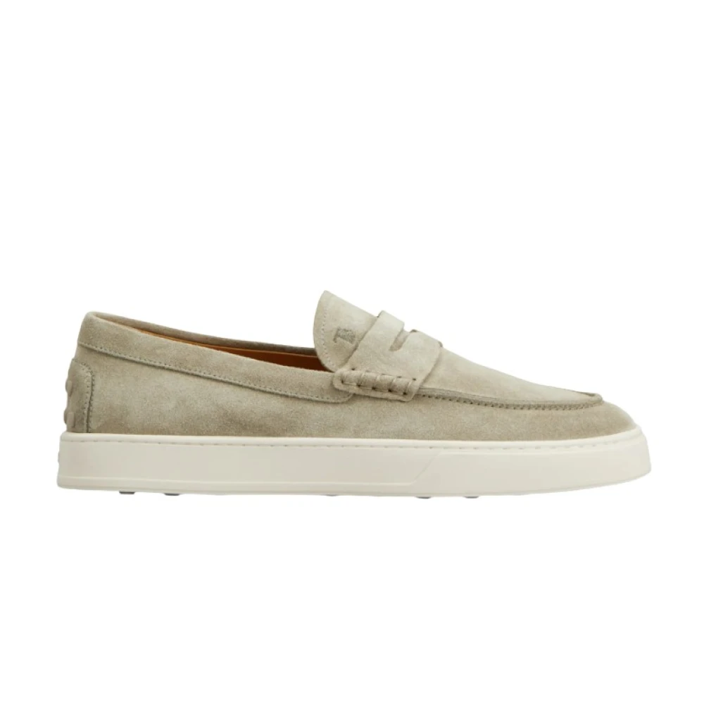 Tod's Men's Gray Loafers, 8 Uk, Mocassino Cassetta 04L