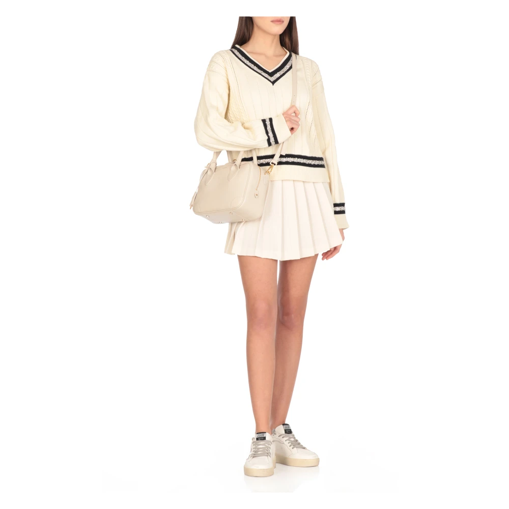 Golden Goose Ivoor Leren Handtas Vrouw Beige Dames