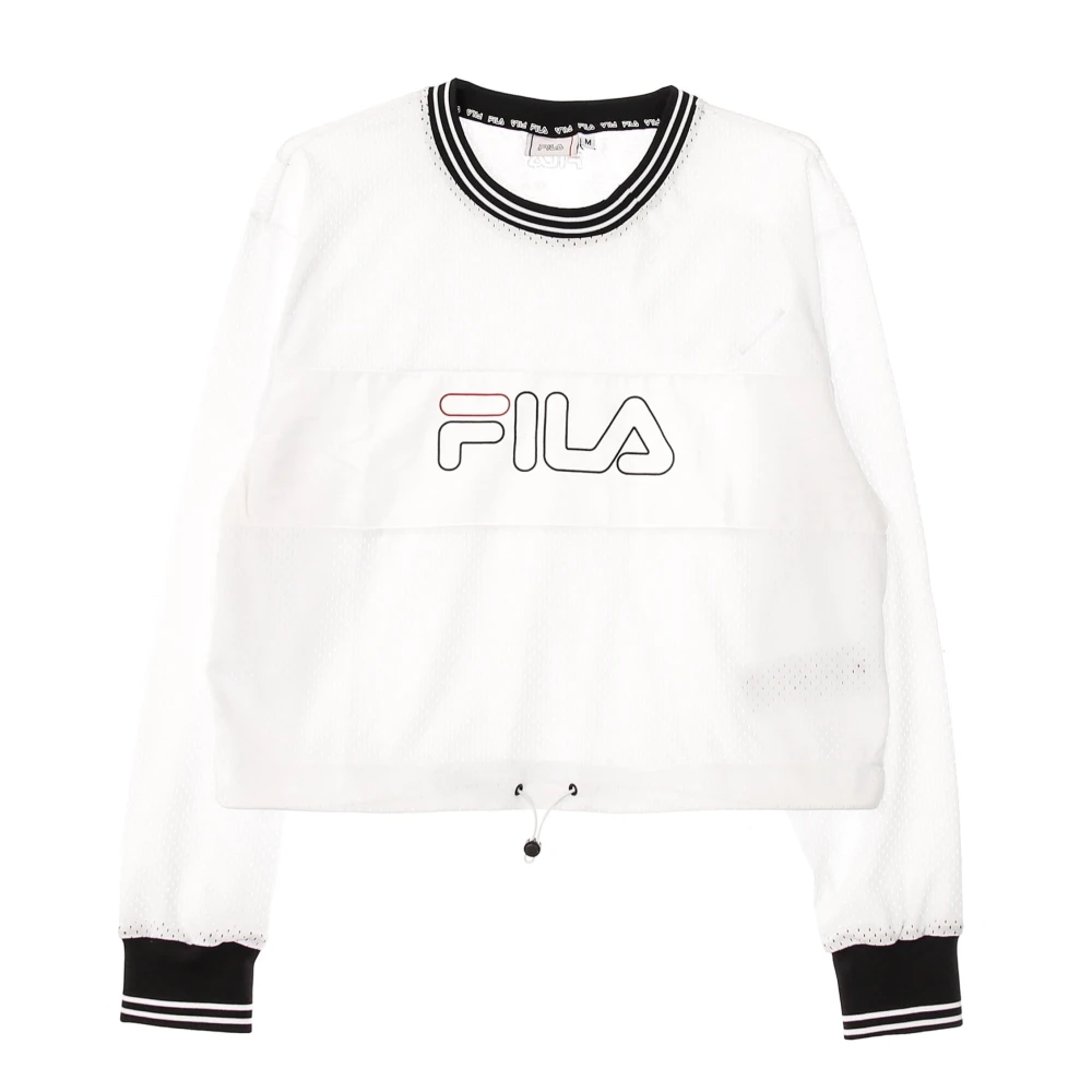 Fila Sporty Mesh Cropped T-Shirt White Dames