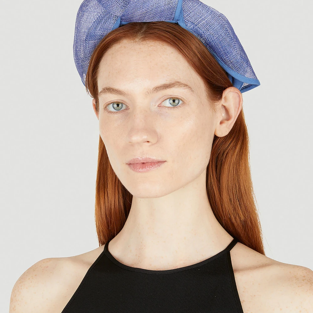 Flapper Geknoopte Hoofdband met Contrastbies Blue Dames