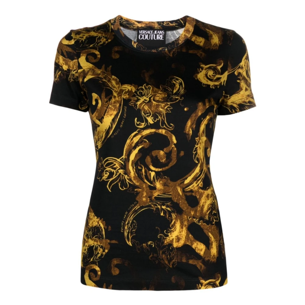 Versace Jeans Couture Women's Black T-Shirts, Xs, T-Shirts And Polos