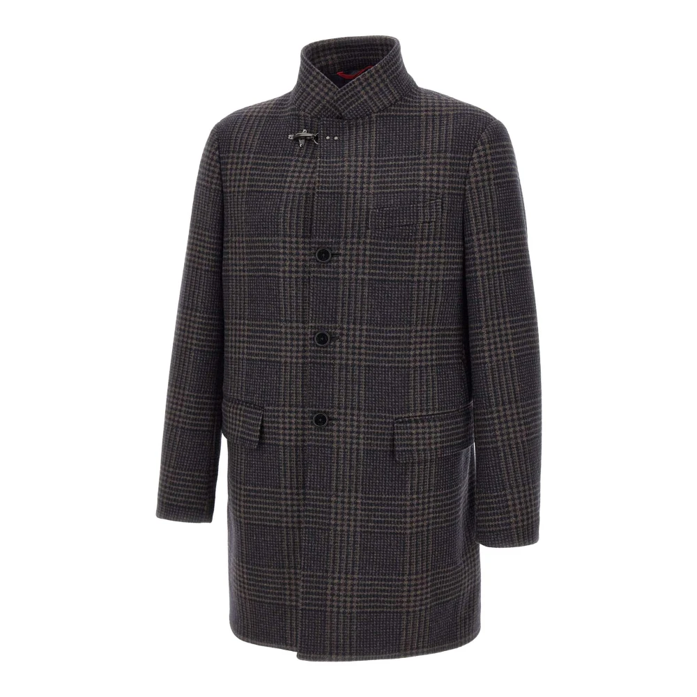Fay Wollen ruitjas Multicolor Heren
