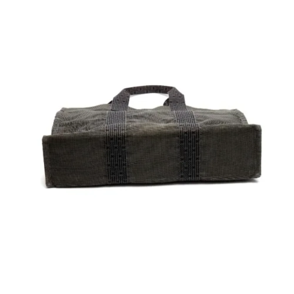 Hermès Vintage Pre-owned Canvas handbags Gray Dames