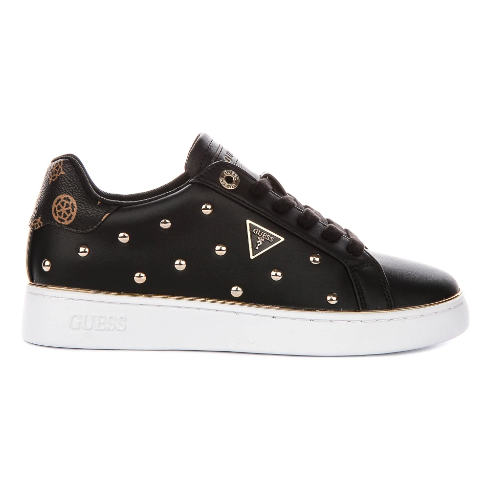 Guess Women's Black Sneakers, 5 Uk, Flpbonele12 Bonitah Studs Trainers