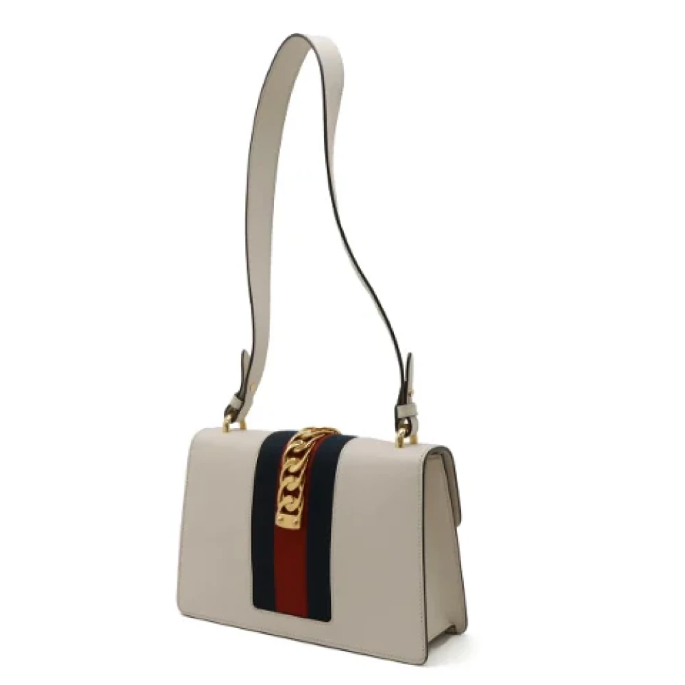 Gucci Vintage Pre-owned Leather gucci-bags White Dames