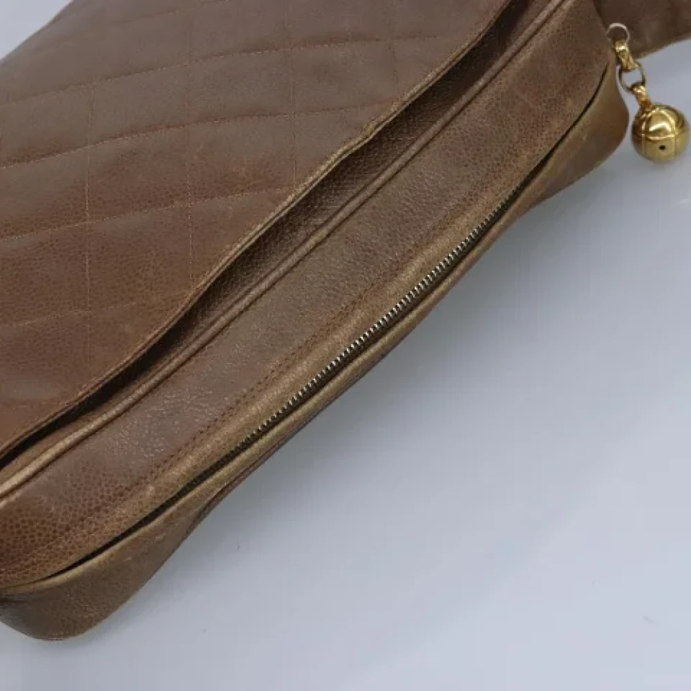 Chanel Vintage Pre-owned Leather shoulder-bags Brown Dames